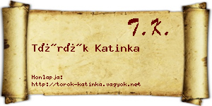 Török Katinka névjegykártya