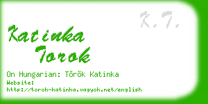 katinka torok business card
