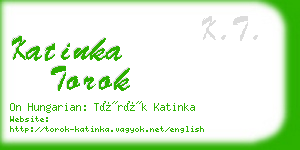 katinka torok business card